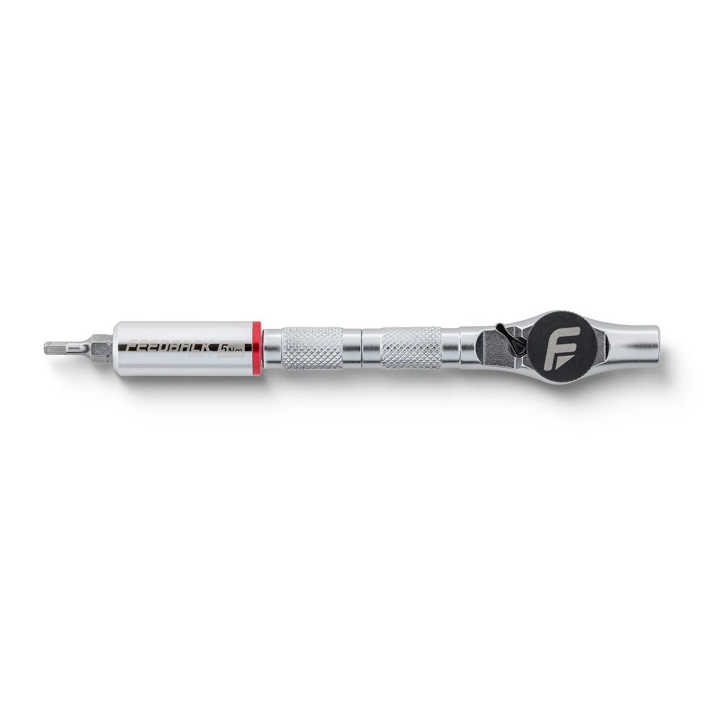 Feedback Sports | Reflex 5Nm Fixed Torque Ratchet Kit | Compact Mini Ratchet Set with 10 S2 Steel Bits for Precise Bicycle Maintenance | 5Nm Torque Limiting Bit