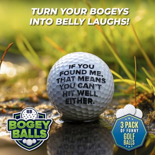 Golf Balls 3 Pack - Novelty Bogey Balls for Fun and Performance