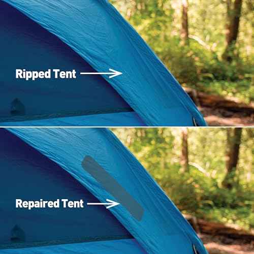 GEAR AID Tenacious Tape 3¡±x20¡± Fabric and Vinyl Gear Repair Tape, Quickly Fix Holes and Rips in Puffy Jackets, Rain and Snow Gear, Tents, Sleeping Bag and More, Blue, 1 Pack
