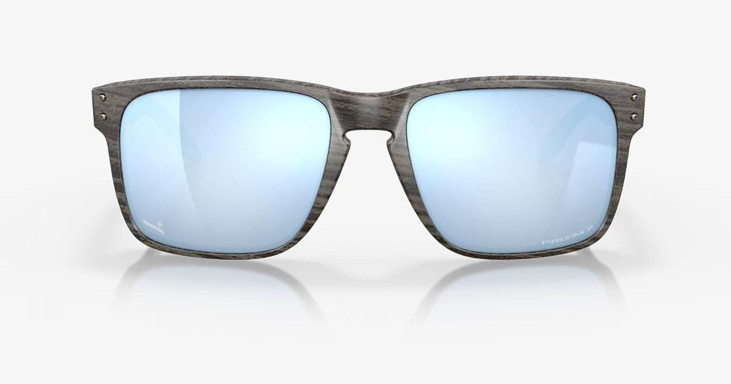 Oakley Holbrook XL Sunglasses Woodgrain with Prizm Deep Water Polarized Lens 59mm