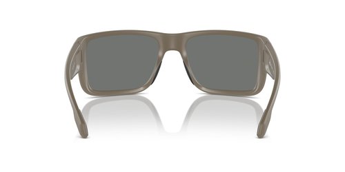 Native Eyewear Men's Badlands Rectangular Sunglasses, Matte Desert Tan/Grey Polarized, 58 mm