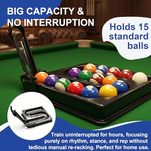 15-Ball Billiard Training Rack for Solo Practice - Precision Pool Cue Accessory