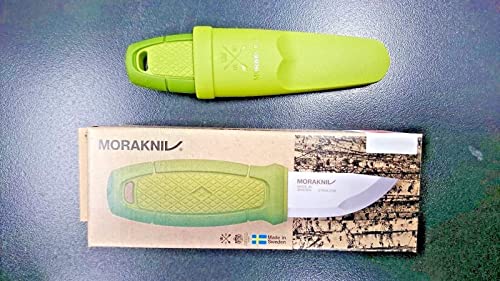 Green Morakniv Eldris Fixed-Blade Pocket Knife with Sandvik Steel & Sheath