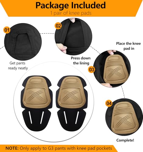 Tactical Knee Pads for Combat and Outdoor Activities - Khaki