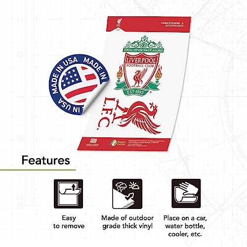 Liverpool FC Desert Cactus 4-Inch Fan Sticker Decal - Officially Licensed