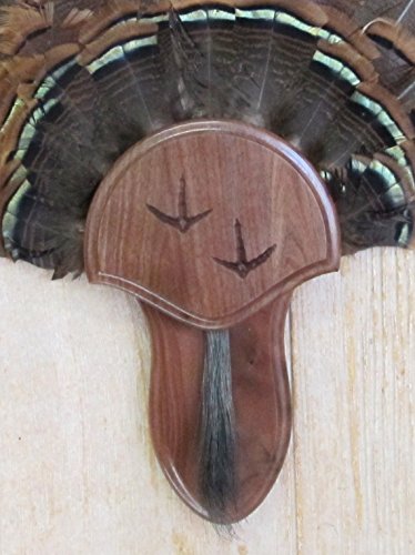 Carved Turkey Mounting Kit with Beard Plate - Black Walnut, Satin Finish