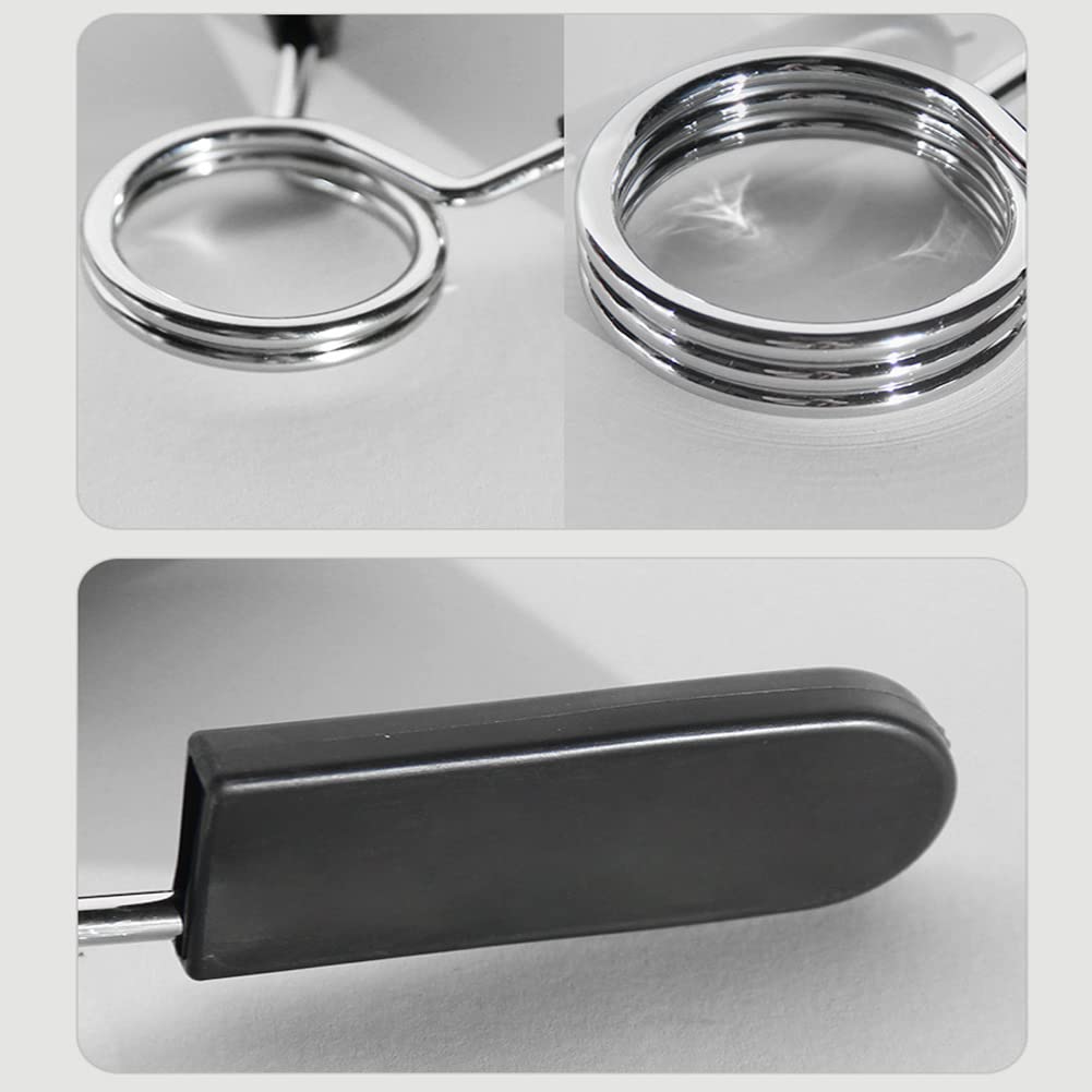 4Pcs Stainless Steel Spring Clip Collars Weight Bar Clips Barbell Clamps 1-Inch Barbell Clamps Dumbbell Spring Clip Weightlifting Accessory for Dumbbell Ordinary Barbell