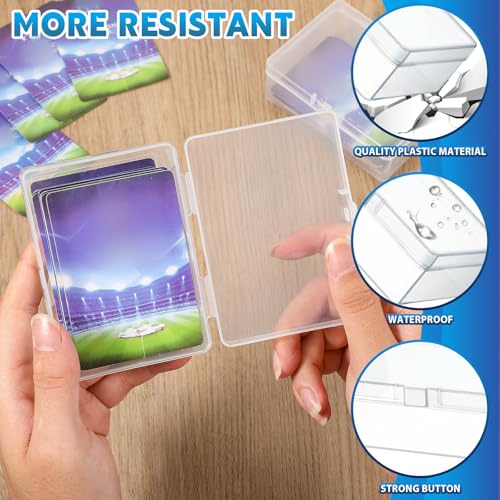 12 Pack Clear Plastic Playing Card Boxes Deck Cases for Trading and Game Cards