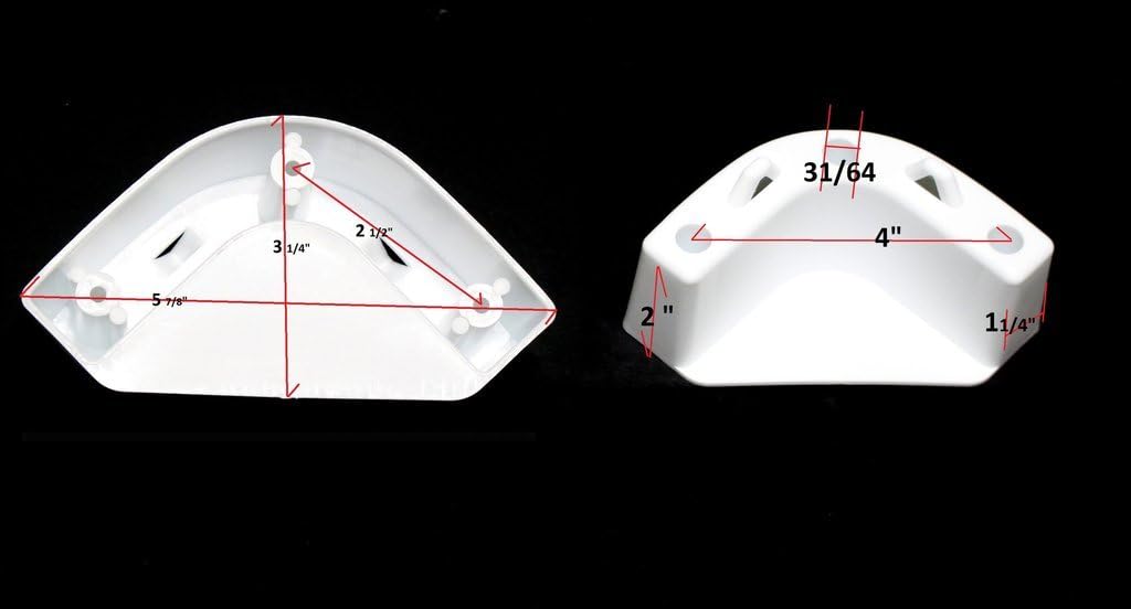 JSP Manufacturing Boat Marine Cooler Mounting Kit for Yeti Igloo Engle Coleman (Set of 4) Black or White