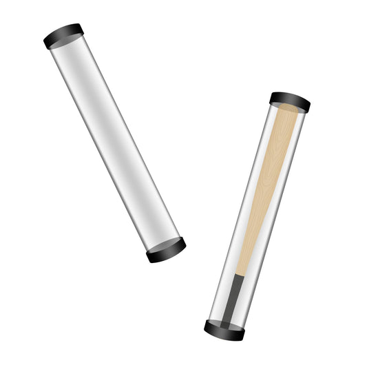 1Pc Round Baseball Bat Display-Case - Protect and Collect Baseball Bat, Baseball Stick Display Box with Black Rubber End Cover, Perfect for Baseball Stick Display, 2 3/4 "x 34" Dimensions, Bat Tube
