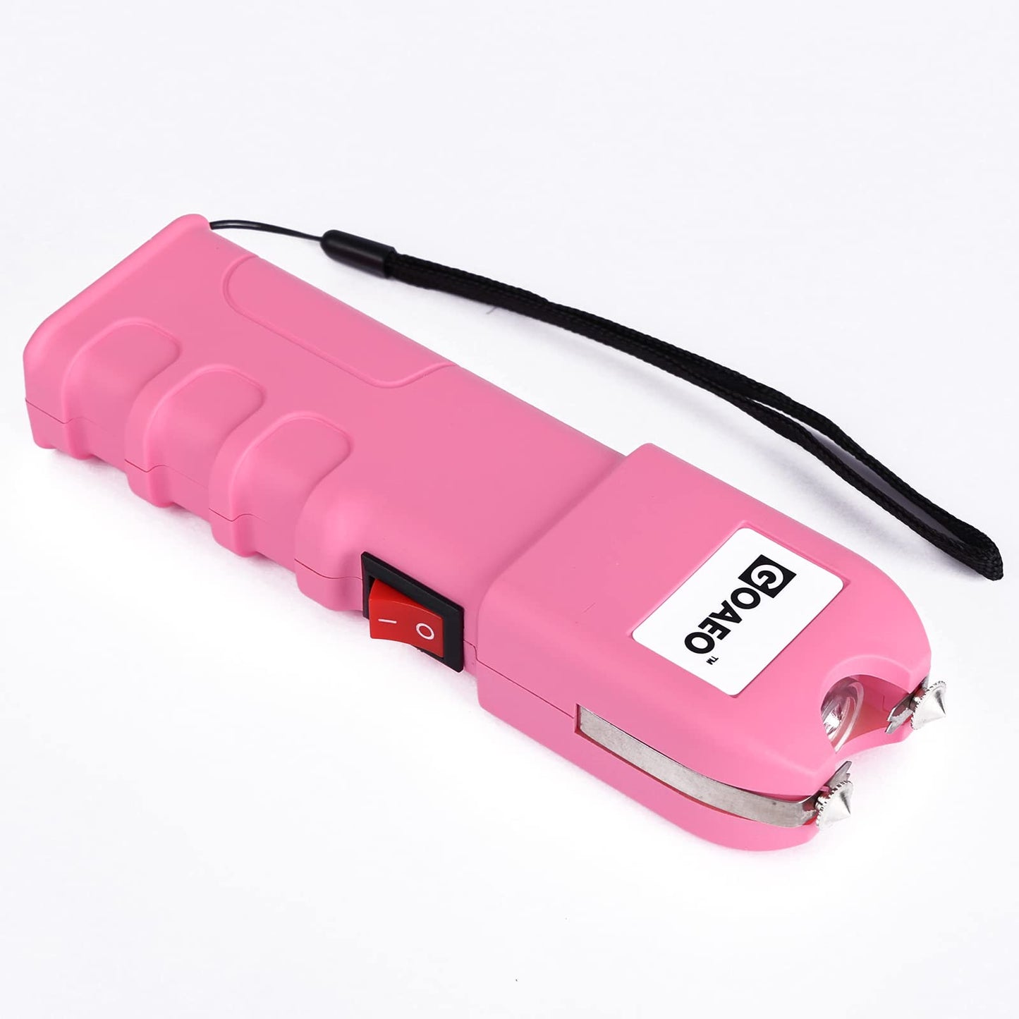 GOAEO Stun Gun - 59 Billion Heavy Duty Stun Gun with LED Flashlight, Includes Wrist Strap and Belt Holster (Pink)