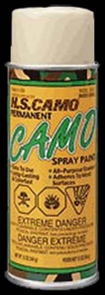 Hunters Specialties Camo Spray Paint - Non-Reflective Finish Water Resistant Fast Drying Paint for Treestands, Decoys, Blinds & Other Hunting Equipment, 12 Oz Spray Can - MARSH GRASS (TAN)