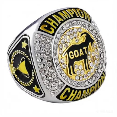 Goat Championship Ring - Size 10 Award Trophy Medal for Tournament Champion