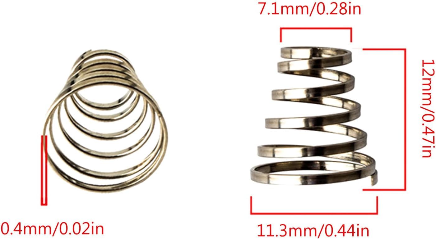 10Pcs Stainless Steel Bike Wheel Skewer Spring Replacements Mountain Bike Wheel Spring Quick Release Lever Shafts Spring Bike Wheel Skewer Spring Stainless Steel Bike Hub Accessories