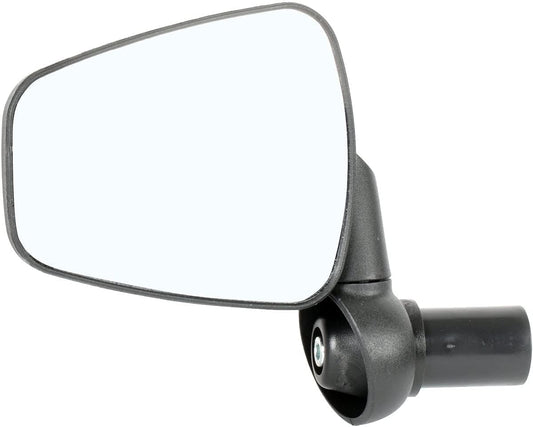 Zefal Dooback 2 Left Bike Mirror – 56 cm2 Chrome ABS Convex Mirror, Foldable, 3D Adjustable, 8-Notch Positioning – For Straight & Curved Bar Ends, eBike Compatible – 76g