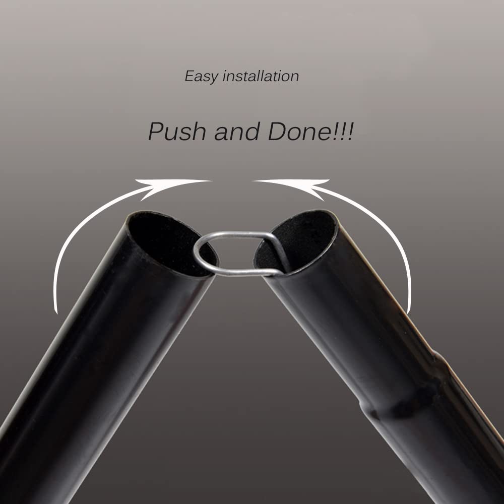 Adjustable Tent Poles - Portable Steel Rods for Camping Tarps and Canopies, 2 Sets of Black Lightweight Poles for Shelter and Shade. Ideal for Backpacking, Hiking, Outdoor Adventures.