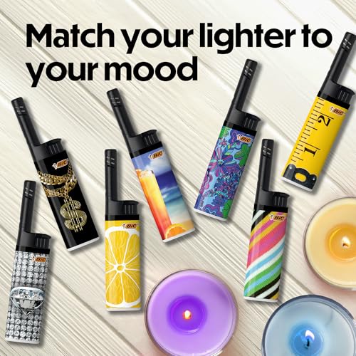 BIC EZ Reach Candle Lighters 6-Pack - Child-Resistant with Extended Wand - Favorites