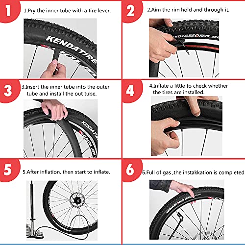 27.5x2.1-2.4 Bicycle Inner Tubes 2 Pack - High-Quality Butyl Rubber, Schrader Valve