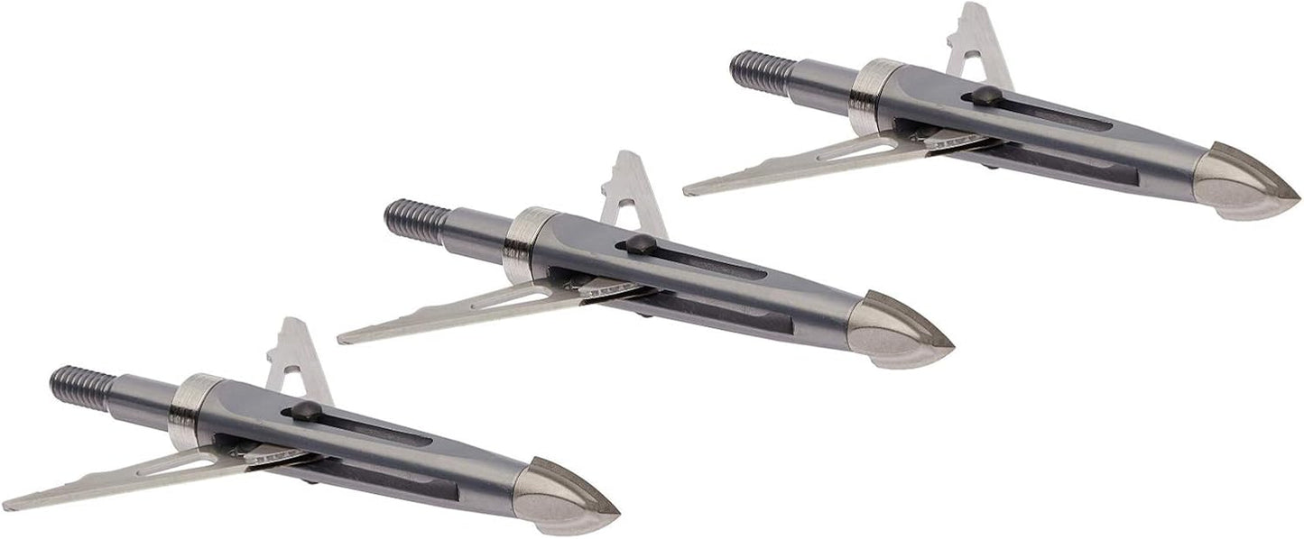 New Archery Products Killzone 2 Blade Rear-Deploying Bow Hunting Mechanical Broadheads with 2" Cutting Diameter & Spring-Clip Design - 3 Pack