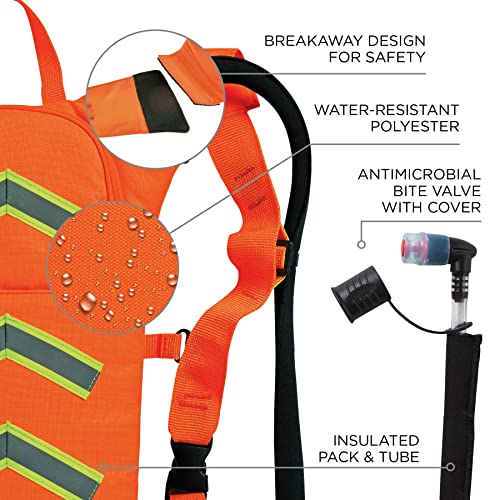 Ergodyne Chill-Its 5155HV High Visibility Low Profile Hydration Pack, Orange