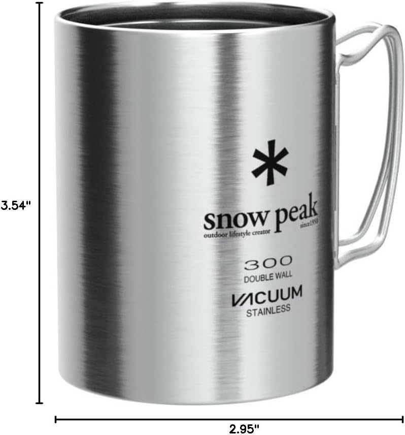 Snow Peak Double Wall Titanimum Insulated Mug, Lightweight, Durable, Camping, 300ml