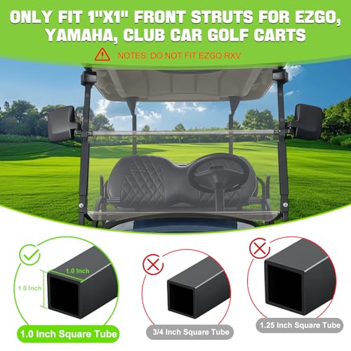Golf Cart Windshield Retaining Clips for Club Car EZGO Yamaha 1 Inch Supports