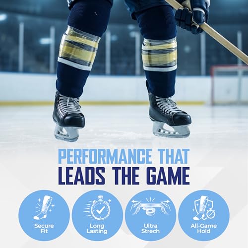 Hockey Tape Clear 3 Pack - Strong Grip, Waterproof, Hand Tearable