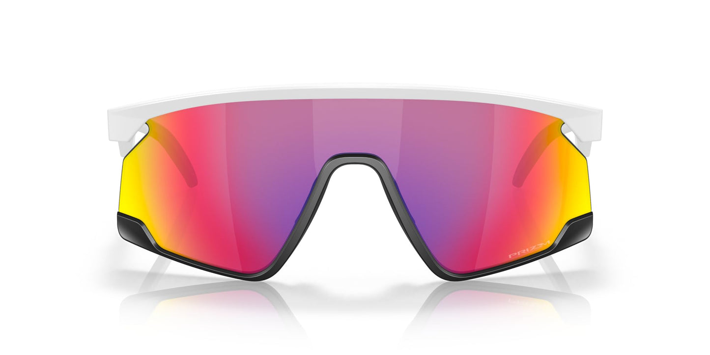 Oakley OO9280 BXTR Polarized Rectangular Sunglasses, Matte White/Prizm Road, 39 mm