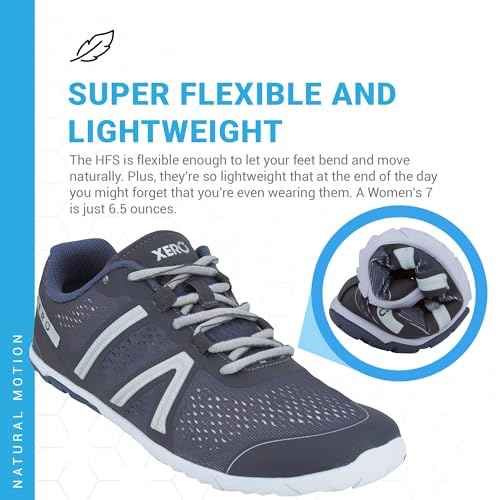 Xero Shoes Women's HFS Original Barefoot Running Shoes, Steel Gray, 5