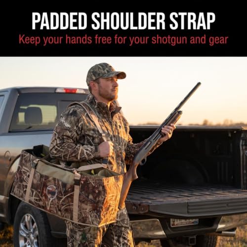 12 Slot Duck Decoy Bag with Water Drain System & Padded Shoulder Strap