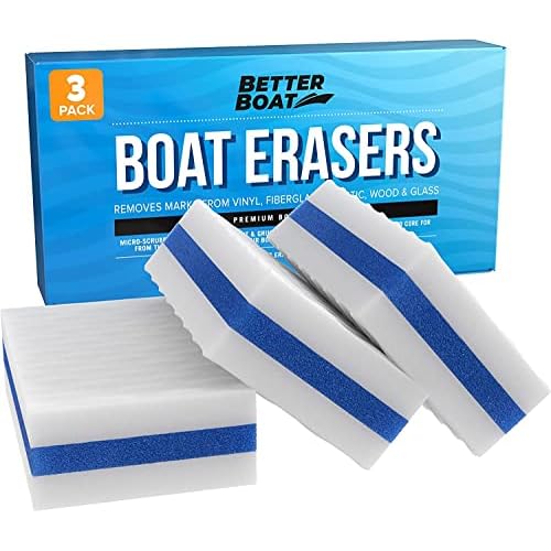Premium Boat Scuff Erasers, Boating Accessories for Cleaning, Gift for Pontoon, Fishing, Jon Boats, Decks, Vinyl and Hull Cleaner, Gadgets for Men and Women