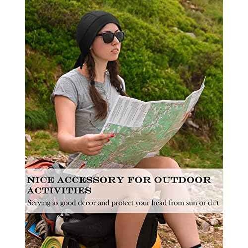 Foaincore 8 Pack Do Rag Skull Caps for Men Sweat Wicking Doo Rags Cooling Helmet Liner Cycling Motorcycle Bandana