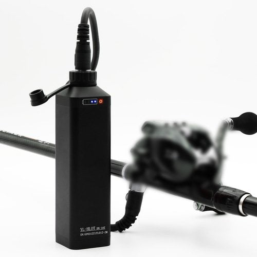 Super Mini 14.8V 10000 mAh Electric Reel Battery. Aluminum Alloy Rustproof Case. Compatible with Daiwa & Shimano Electric Fishing Reels. High Performance and Reliable Power Supply (Black)