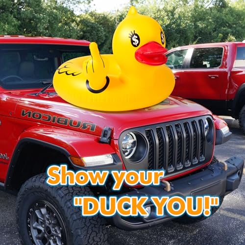 Float Joy Large Inflatable Rubber Duck Pool Float with