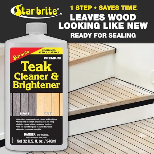Star Brite Teak Cleaner & Brightener 32oz - Weathered Wood Restoration - Variation of THIS listing