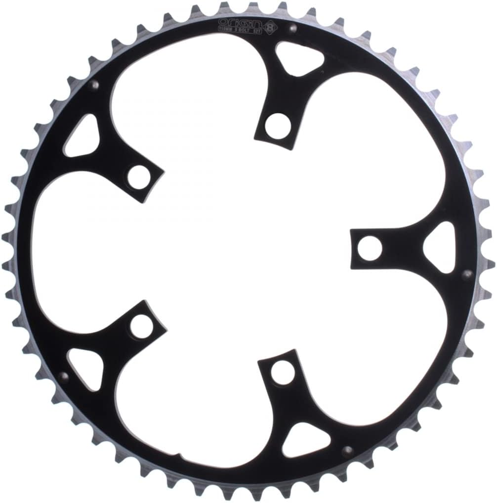 Origin8 Alloy Ramped Chainrings, Black/Silver
