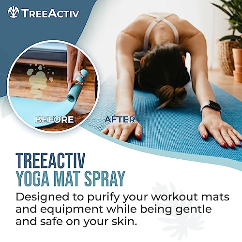Yoga Mat Cleaner Spray with Tea Tree Oil - All-Purpose Gym & Exercise Equipment Freshener - 4 fl oz