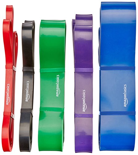 Resistance Pull-Up Bands Set 1/2 Inch (10-35 lbs) for Exercise & Stretching - Pack of 2