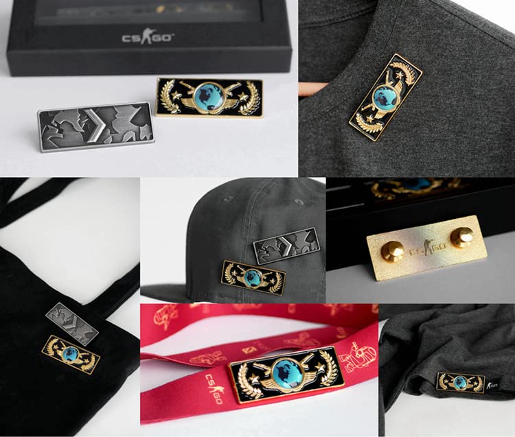 UGLYAF csgo Game Peripheral Global Elite Badge Gift Box, CSgo Ranking Level Medal (Gold)