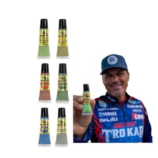 BAIT-POP Scott Martin Pro Pack - 6 Live Sonar Intensifier Scented Sparklscales .5oz Tubes