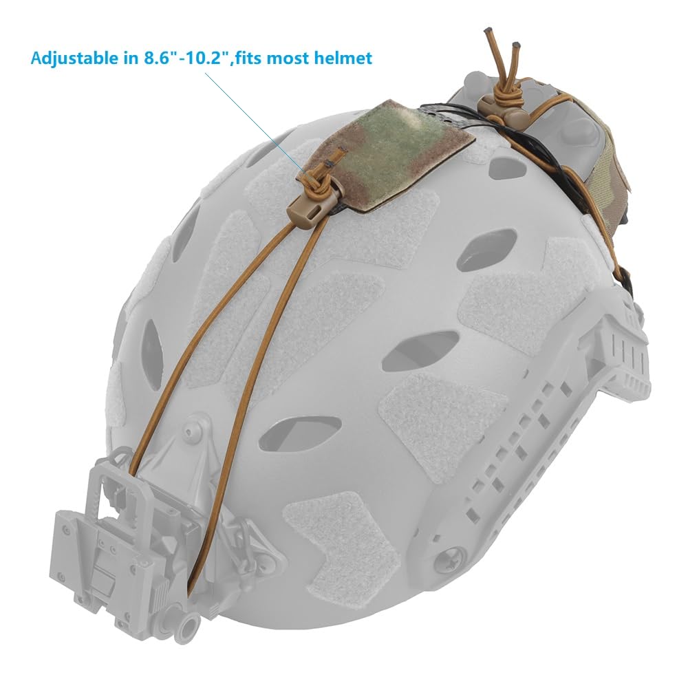 AOTUMUT Tactical Helmet NVG Battery Pouch,T-Shaped Battery Storage Holder Pack with Hook and Loop Counterweight Bag