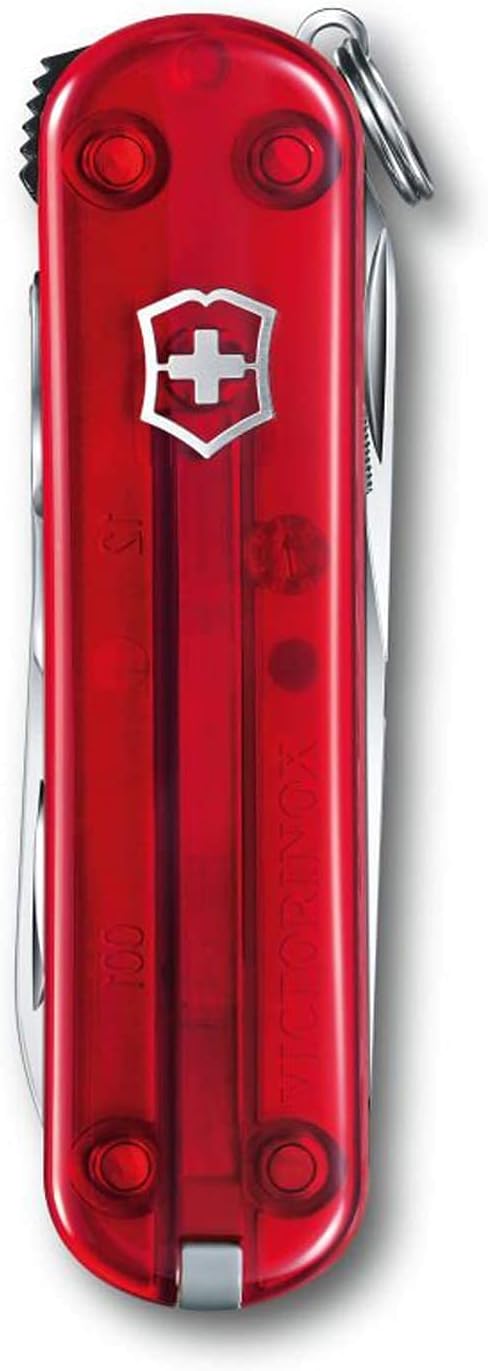 Victorinox Nail Clip 580 Multi-Tool - 8 Functions, Swiss Made with Nail File & Cleaner - Ruby