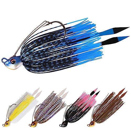 Fishing Jigs with Teflon Hook & Titanium Weed Guard - 2-1/2oz A2