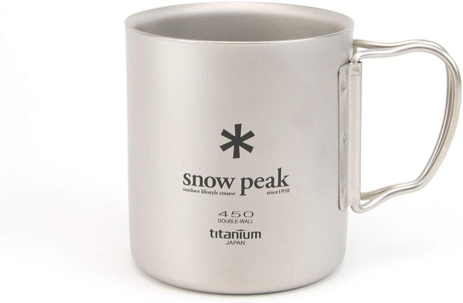 Snow Peak 300ml Double Wall Titanium Insulated Camping Mug - Lightweight & Durable