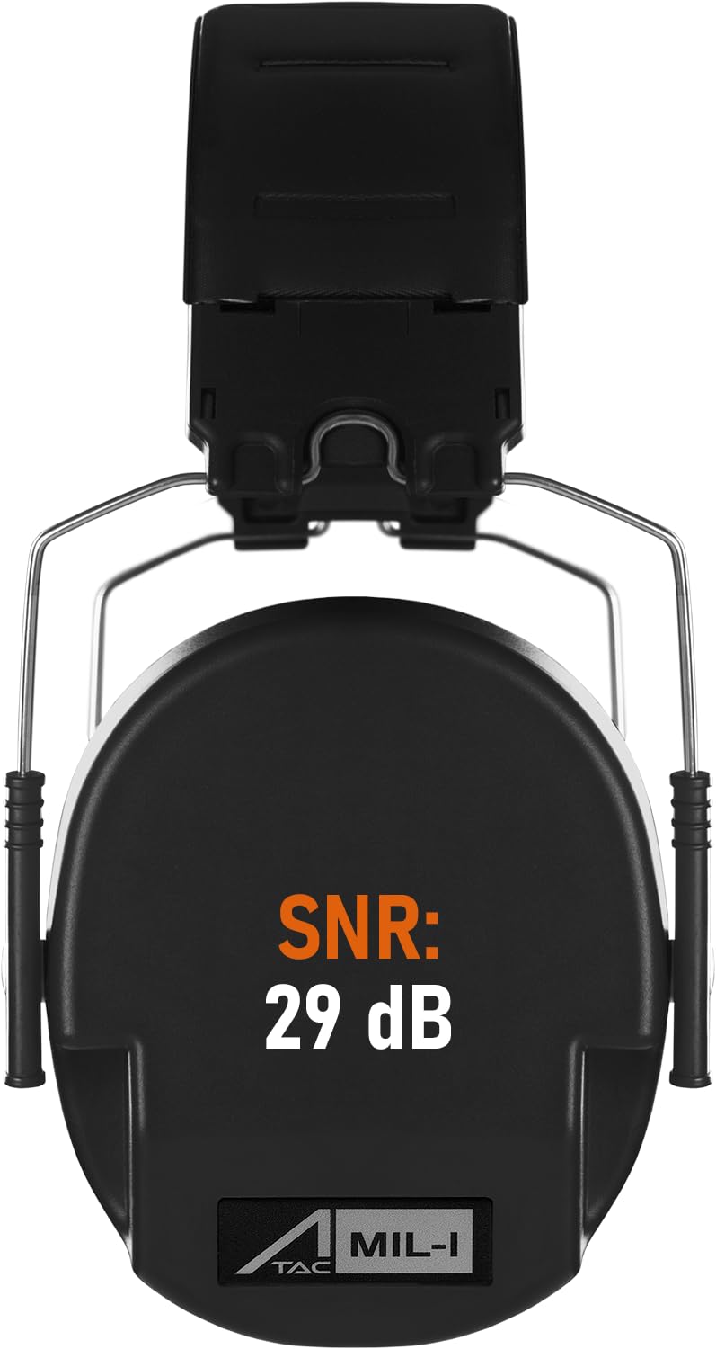 ACE Schakal MIL-I Ear Muffs - Hearing Protectors According to Military Standard for Hunting & Shooting - Tactical & Robust - Black