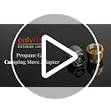 Camping Stove Adapter for 1LB Propane Gas Cylinder - Grey & Gold 2-Pack