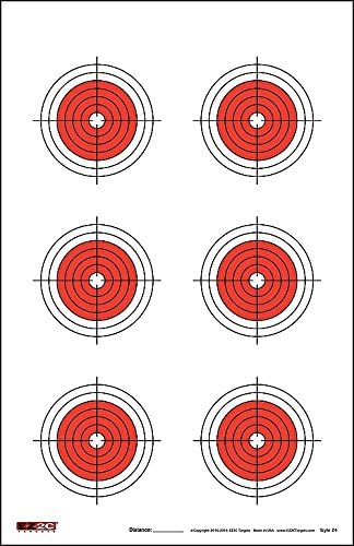 EZ2C 5-Pack Bright Gun & Rifle Paper Targets - Highly Visible 11" x 17" Shooting Targets for Range & Outdoor Use