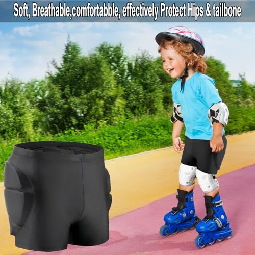 Black Small 3D Hip Protective Pads for Skating & Sports Kids Adults