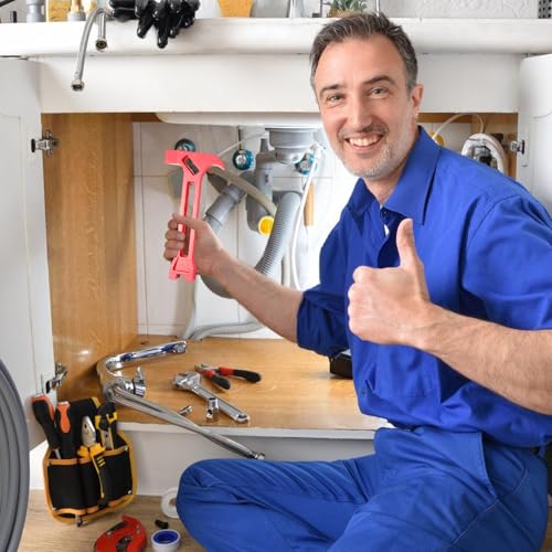 4-in-1 Emergency Tool ? Gas & Water Shut Off Wrench, Non-Sparking Pry Bar, Earthquake Survival Tool ? Firefighter-Designed, for First Responders & Home Safety£¨Red£©