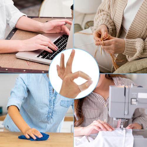 Gel Finger Cots, 10 PCS Gel Finger Protectors Finger Caps Silicone Fingertips Protection Finger Protector Support, Finger Sleeves Thumb Protection for Hand Eczema, Finger Cracking Arthritis(Clear)